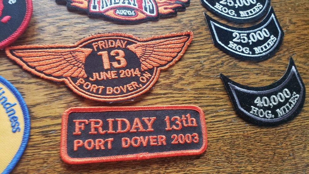 VTG HARLEY DAVIDSON Jacket Vest PATCH Embroidered LOT
