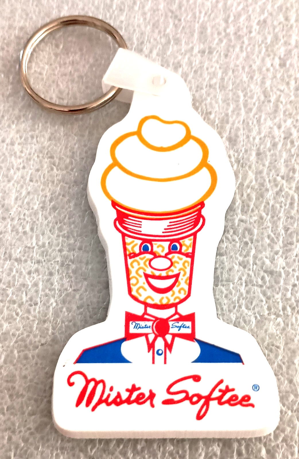 Mister Mr Softee Ice Cream Premium Soft Plastic Key Chain Promo NOS New 2000's