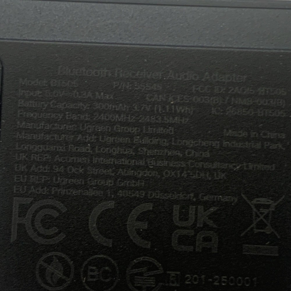 UGREEN Bluetooth 6.0 Receiver with LDAC, Hi-Res Wireless Audio Adapter (bn) M