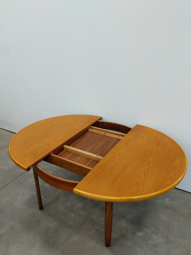 Vintage Mid Century Modern Teak Extendable Dining Table