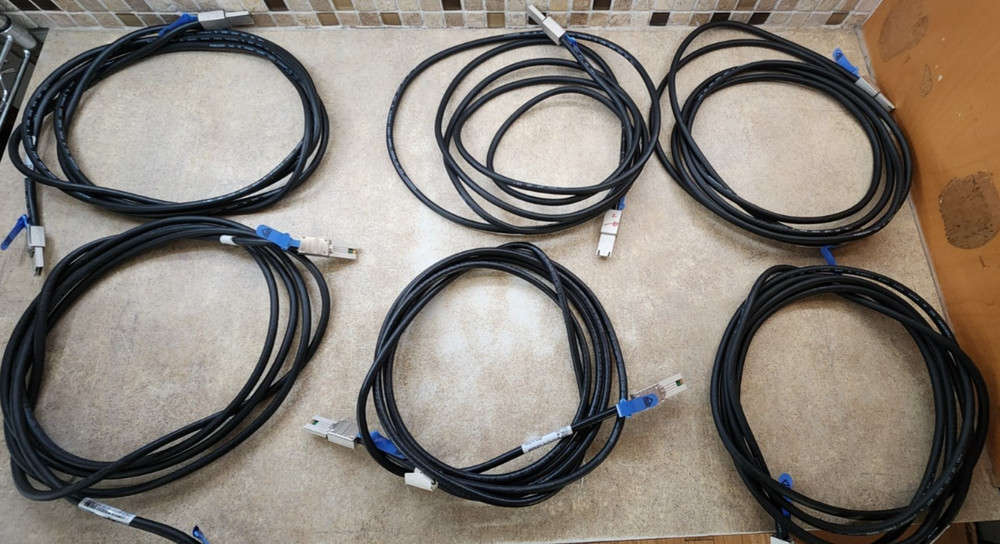 LOT OF 6 Dell U651D Mini SAS External Cable Data Transfer Cable