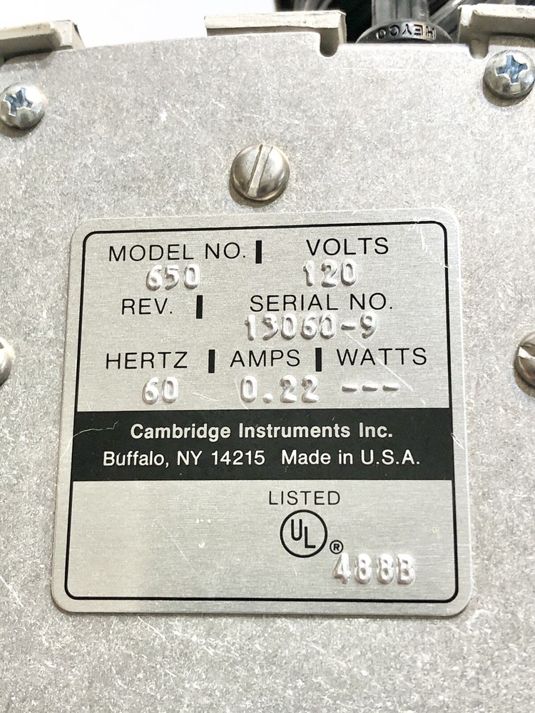 CAMBRIDGE INSTRUMENTS MODEL 650 ILLUMINATOR TRANSFORMER. New!