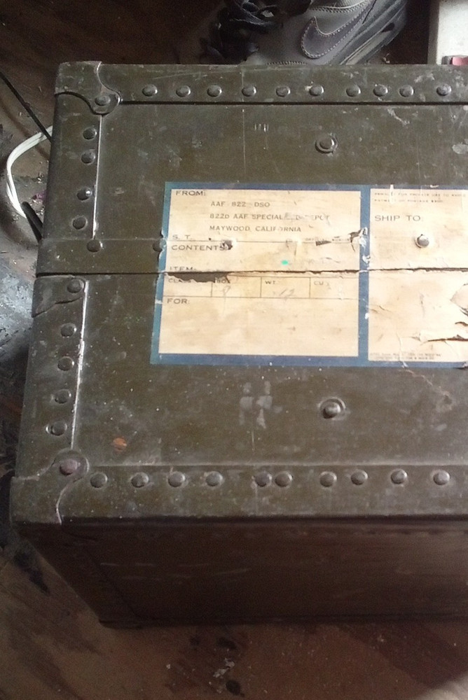 USAAF Maintenance Data Box Air Service Command Wright-Patterson Field Ohio