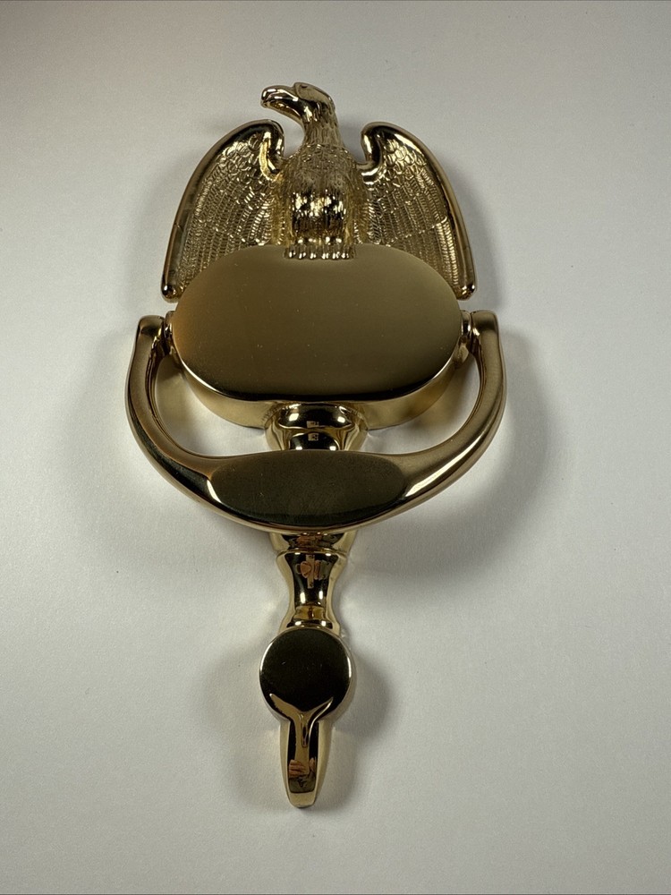 Vintage NIP Baldwin Solid Brass 8” Eagle Door Knocker With Original Hardware