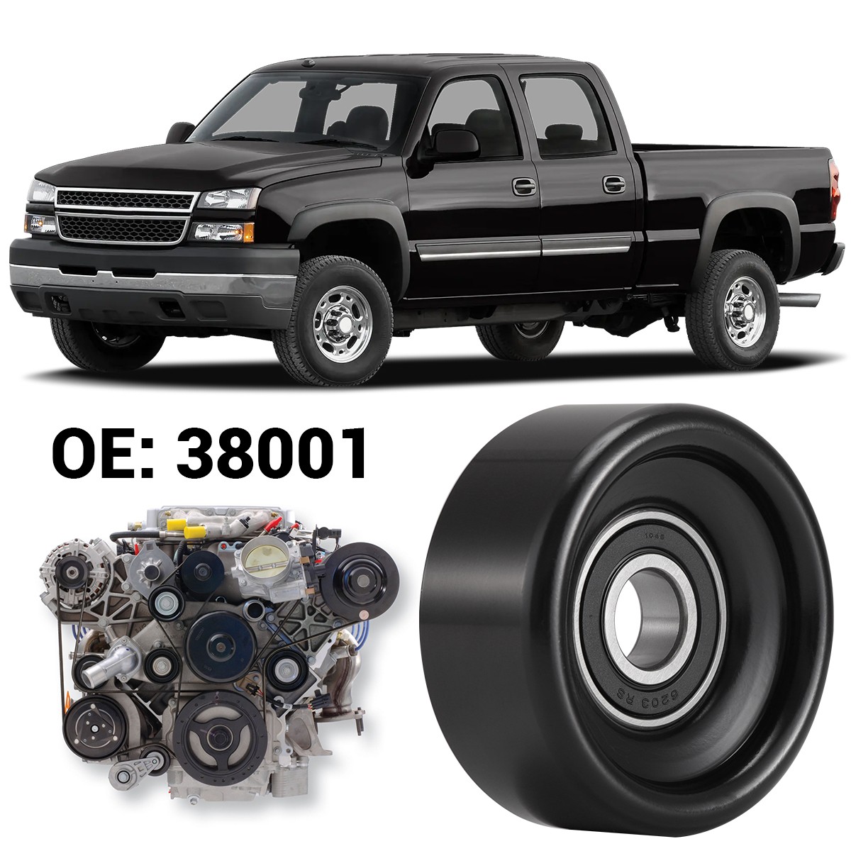 38001 Premium Belt Tensioner Idler Pulley