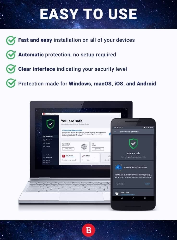 Bitdefender Total Security 2026 1 Year 1 Device (Windows,MAC,ANDROID)
