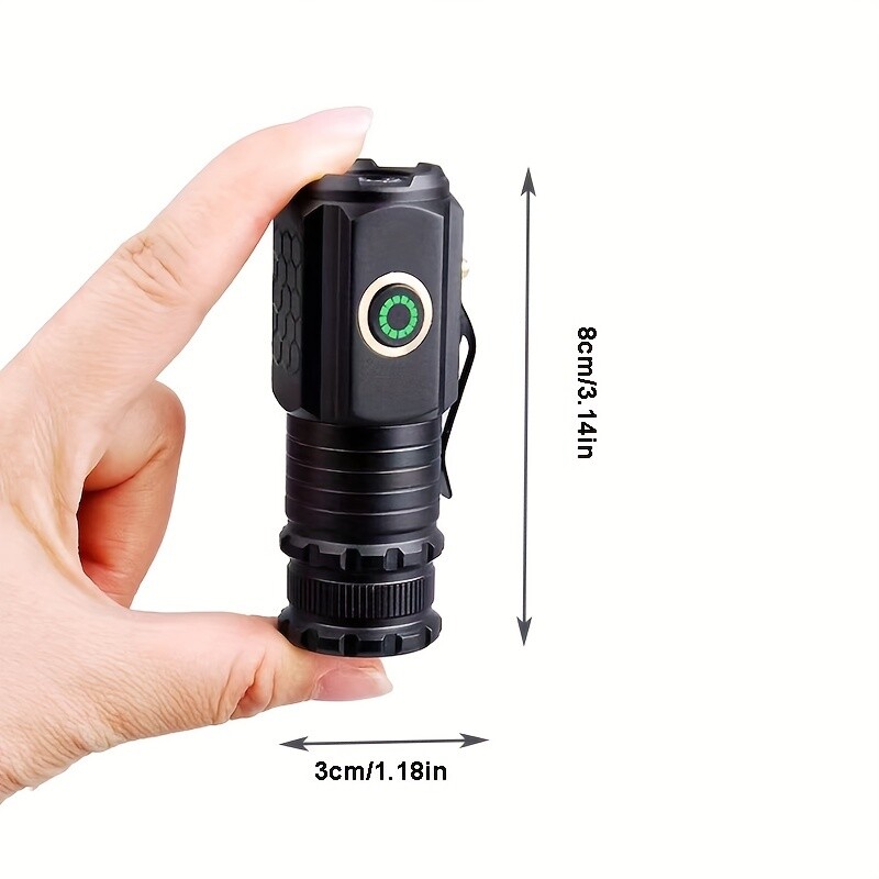 5 - Mode USB Rechargeable LED Flashlight Using 18350 Battery