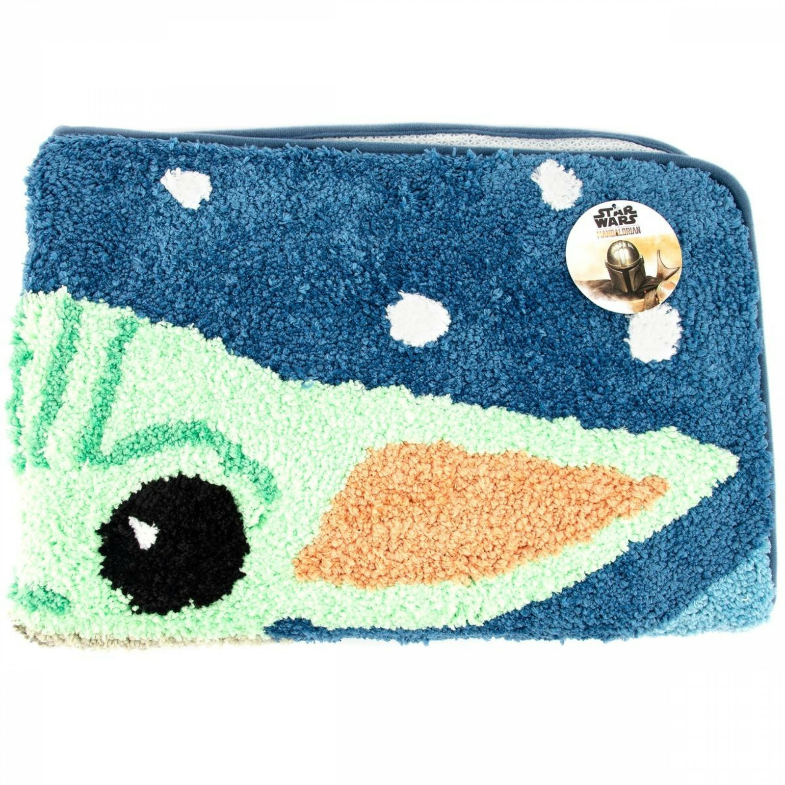 Star Wars the Mandalorian Grogu Tufted Bath Rug Blue