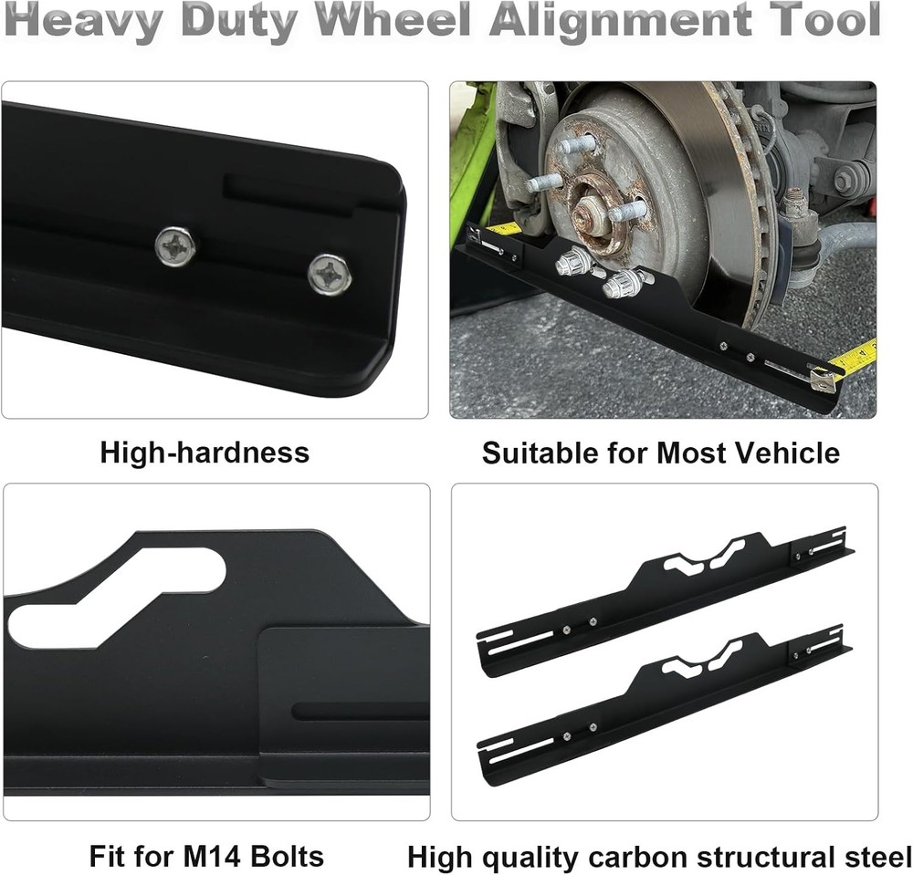 Wheel Alignment Tool with Tape Measures,Heavy Duty Toe Alignment Tool Plates