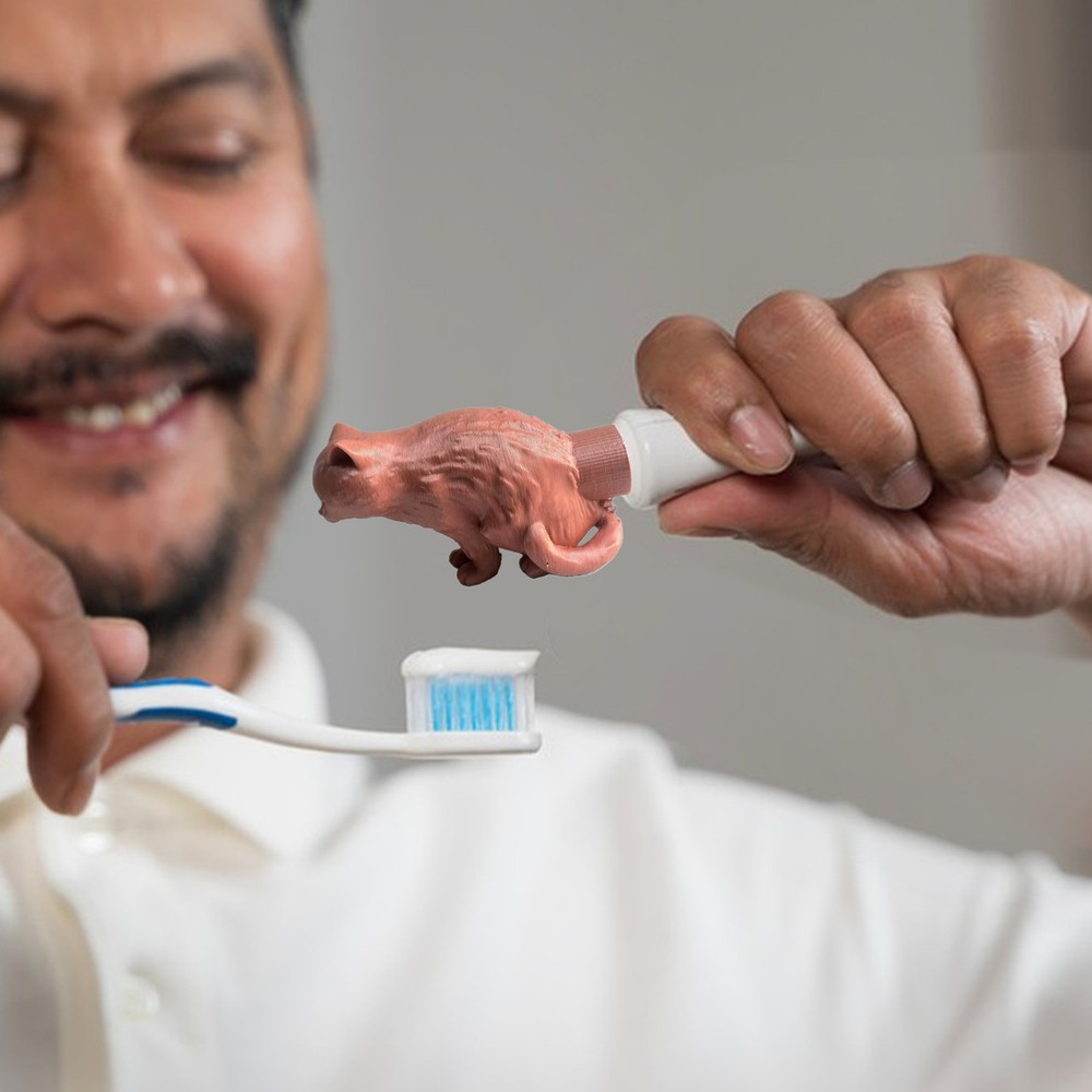 Funny Toothpaste Cap Dispenser – Creative Vomiting Kitty Topper for Cat Lovers
