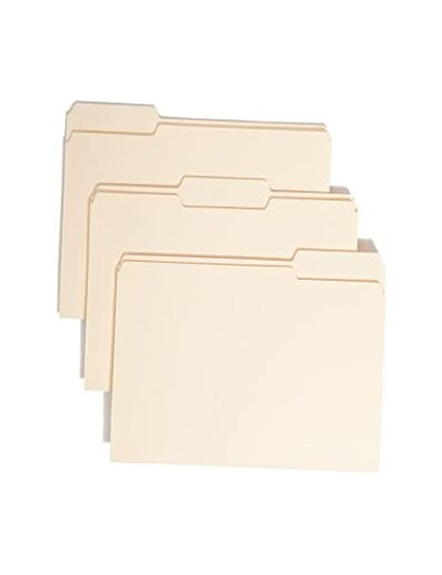 File Folder, 1/3-Cut Tab, Assorted Positions, Letter Size, Manila, 24 per