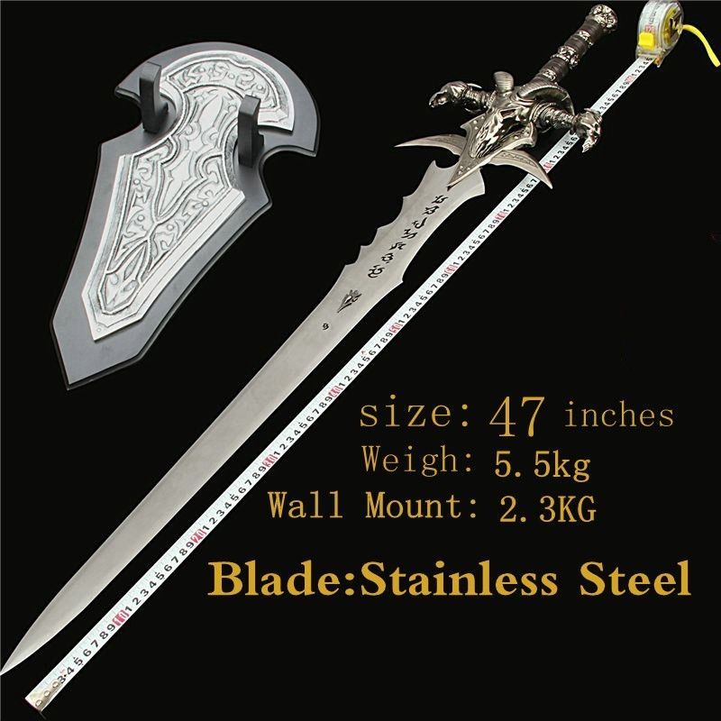 47" Sword Frostmourne War Craft Wow lich World 1:1 Scale Metal Cosplay videogame
