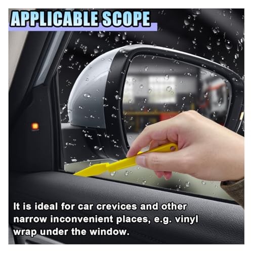 Car Window Tint Squeegee Tool, Plastic Long Handle Shank Corner Squeegee, 2PCS