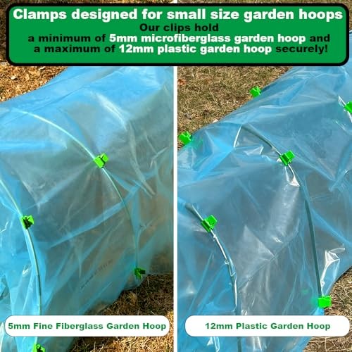 Greenhouse Clamps for 0.157 for 0.157-0.472inch Fiberglass hoop(30pcs)