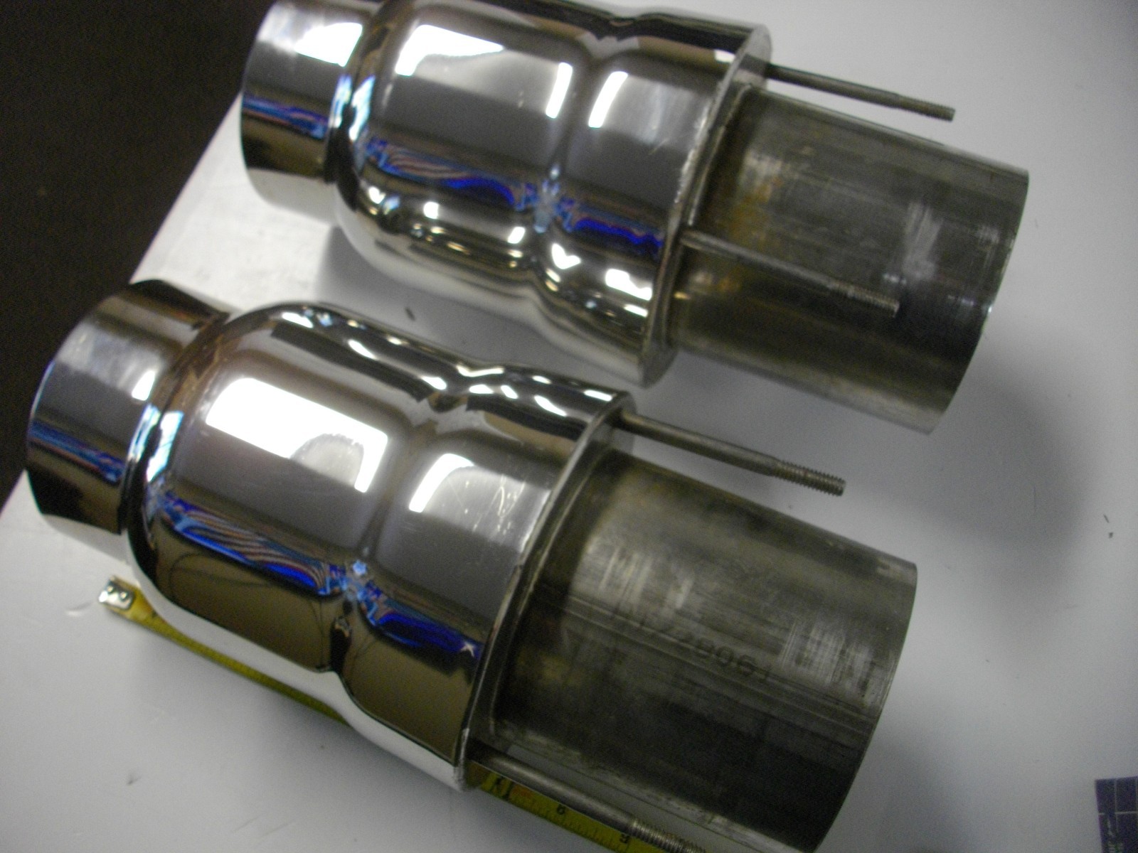 Boat Marine 4" Stainless Exhaust Tips with Mufflers Gibson Eddie Gaffrig