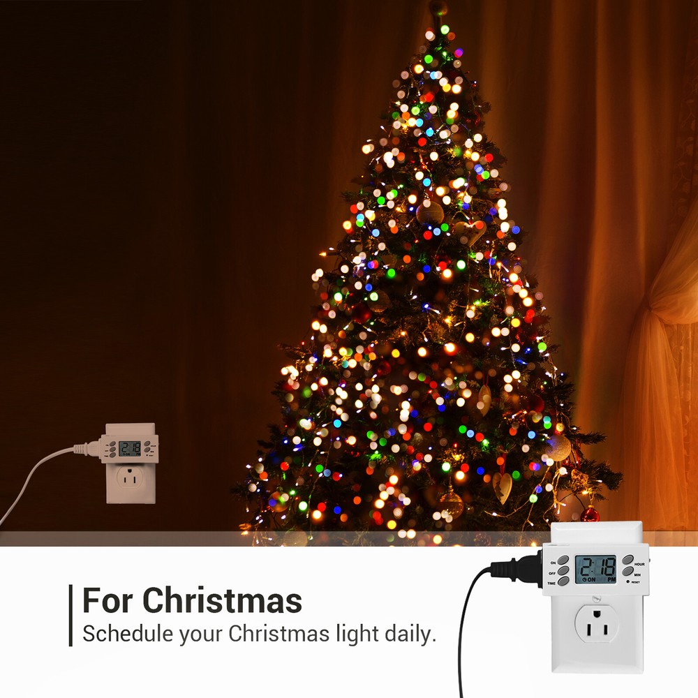 DEWENWILS 2 Pack Light Timer Digital Programmable Plug in Lamp Timer Switch