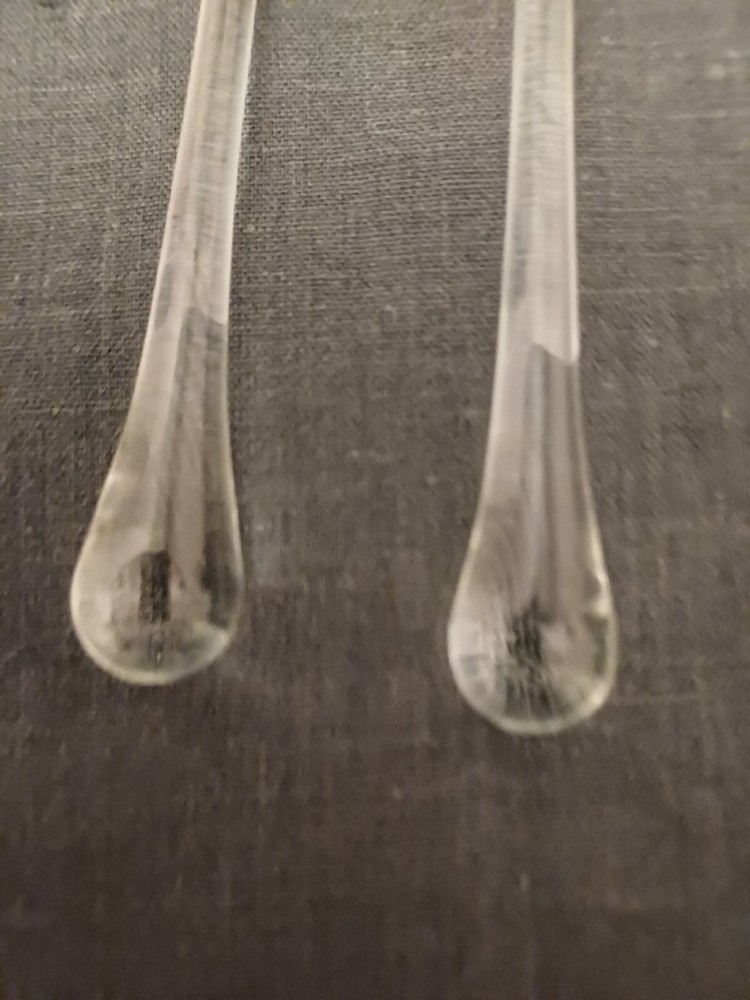 2 Raindrop chandelier drops 13cm long