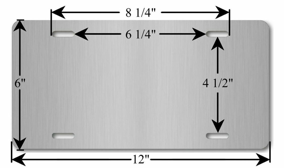Cadillac Cadi Wreath Inspired Art flat Aluminum License Plate Tag Silver look