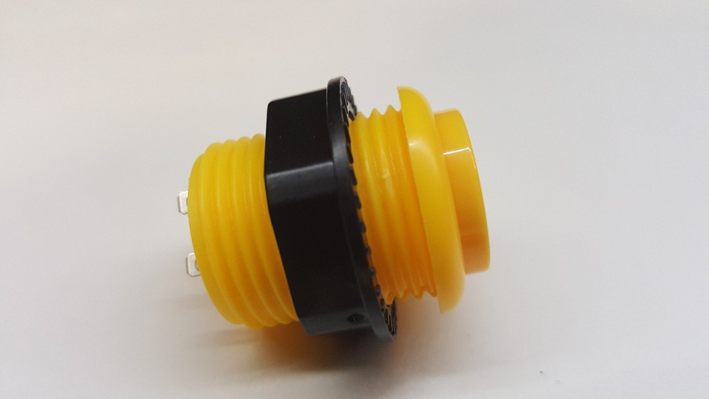 N.C. Momentary Push Button Switch NC SW - Yellow with Micro Switch - NEW