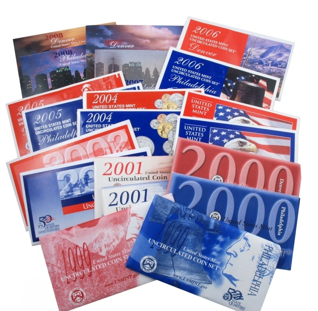 1999 - 2008 Mint Sets - Ten Sets-Complete-1999 through 2008 in OGP Lot 0333