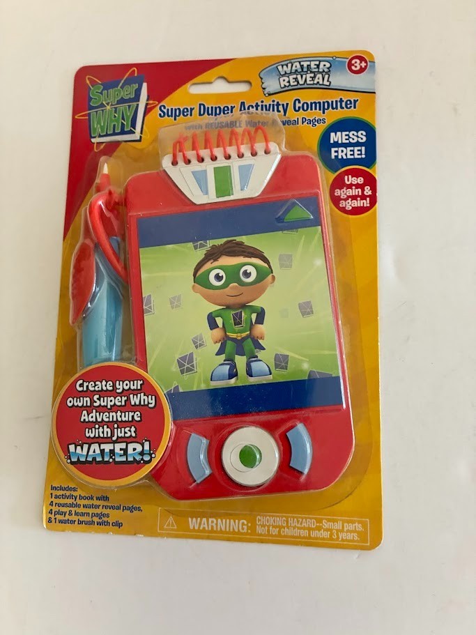 Superwhy Super Duper activity computer w/reusable water reveal pages *NEW*