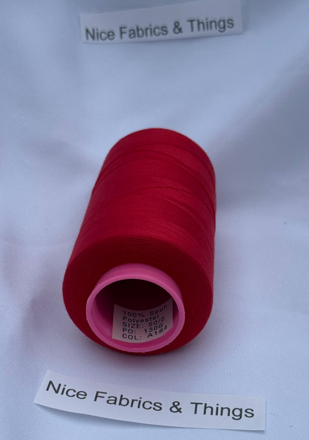 50 Spools - Red A184 Multi Purpose Sewing Thread
