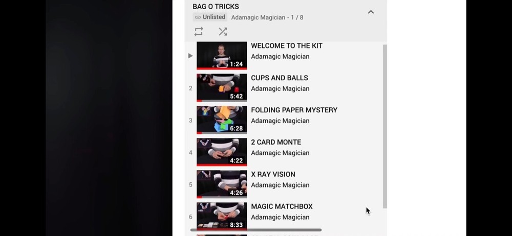 Adamagic Bag O Tricks Magic Kit + YouTube Tutorial Playlist