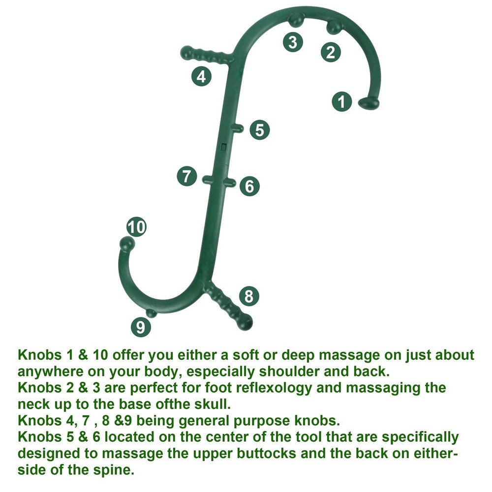 Shrdaepe Massage Trigger Point Cane, Body Deep Tissue, Handheld Back, Neck, S...