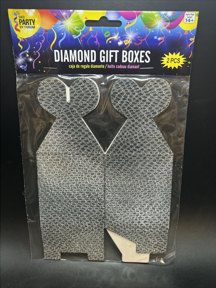 2 Pc Black Diamond Gift Boxes