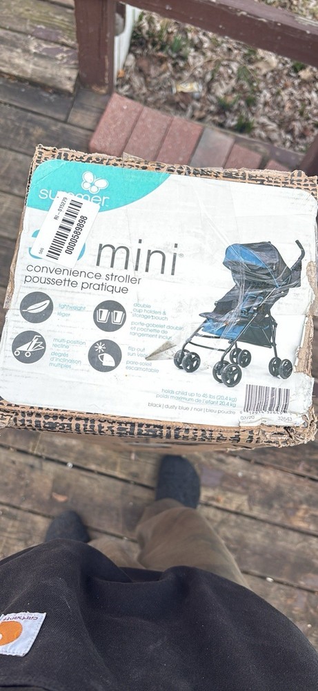 Summer Infant 3Dmini Lightweight Stroller Dusty Blue Single