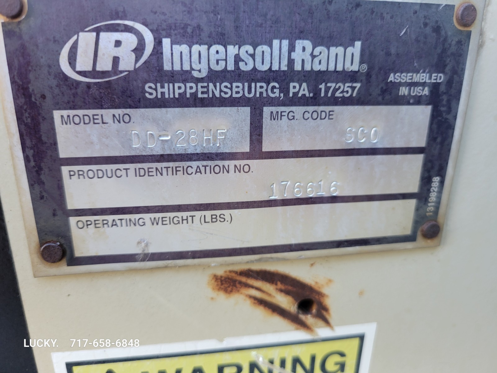 Ingersoll Rand DD28HF Asphalt Drum Roller Compactor Diesel