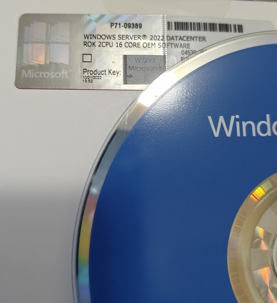 Microsoft Windows Server 2022 Datacenter - 16 Core License - OEM Official (INTL)