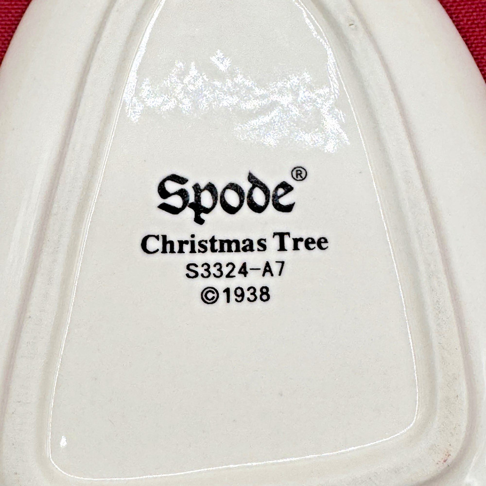 Spode Christmas Tree "Joy" 5" Bell Shaped Trinket Tray