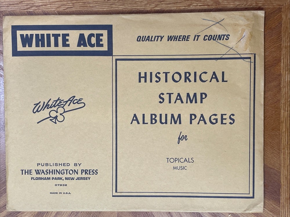 White Ace Stamp Supplement Topical Blank Pages For Music Issues