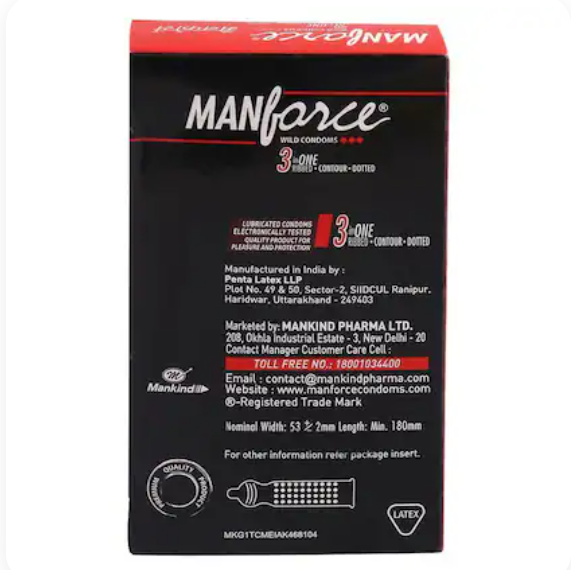 Manforce Strawberry Flavoured Condoms 10 pcs