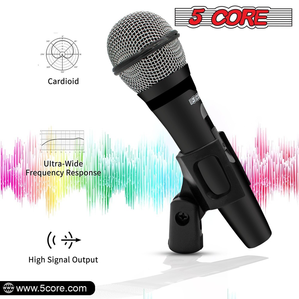 5Core Premium Vocal Dynamic Cardioid Handheld Microphone Unidirectional Mic
