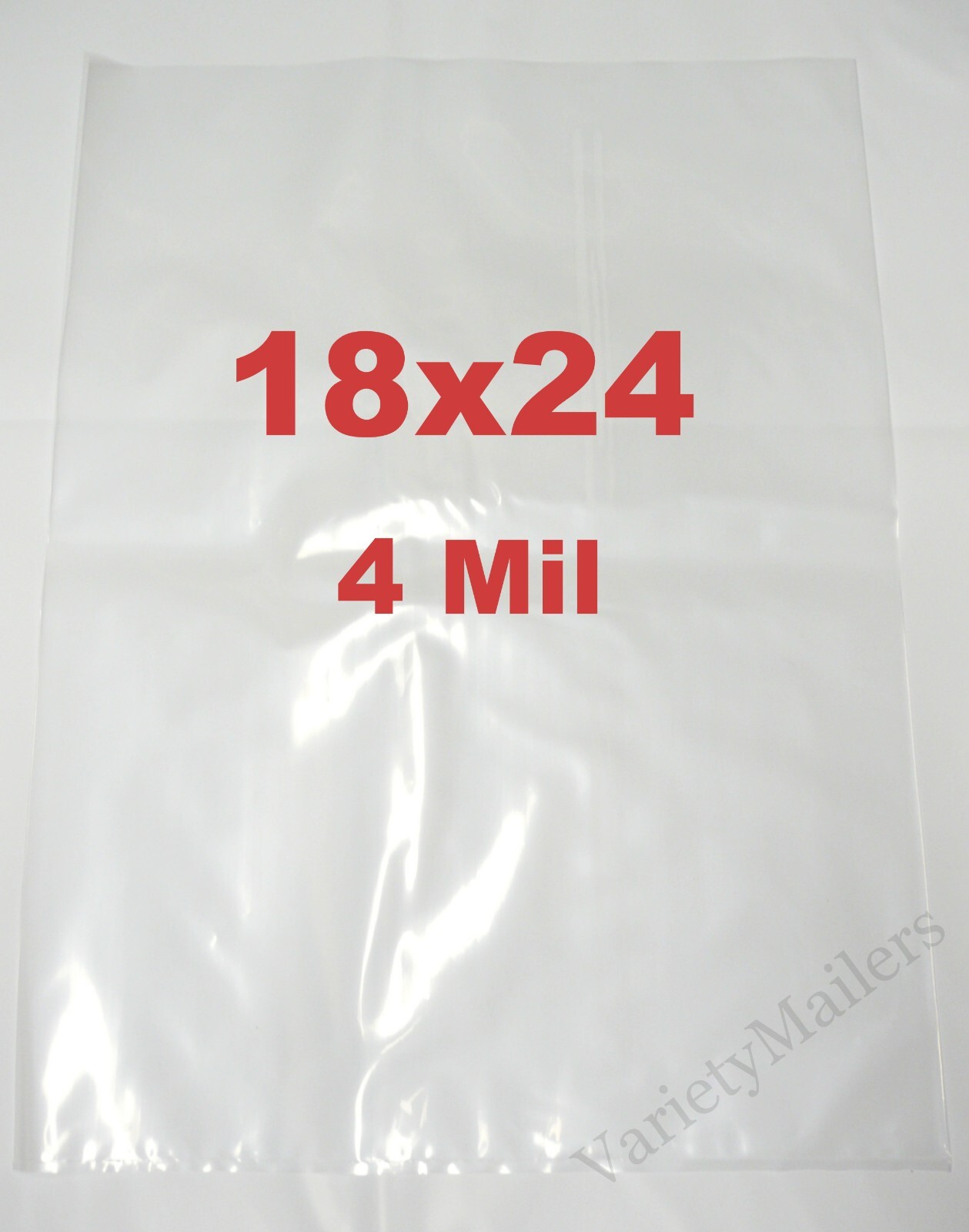 8 EXTRA THICK Plastic Bags 18'' x 24'' Clear 4 Mil Storage Bags 18x24