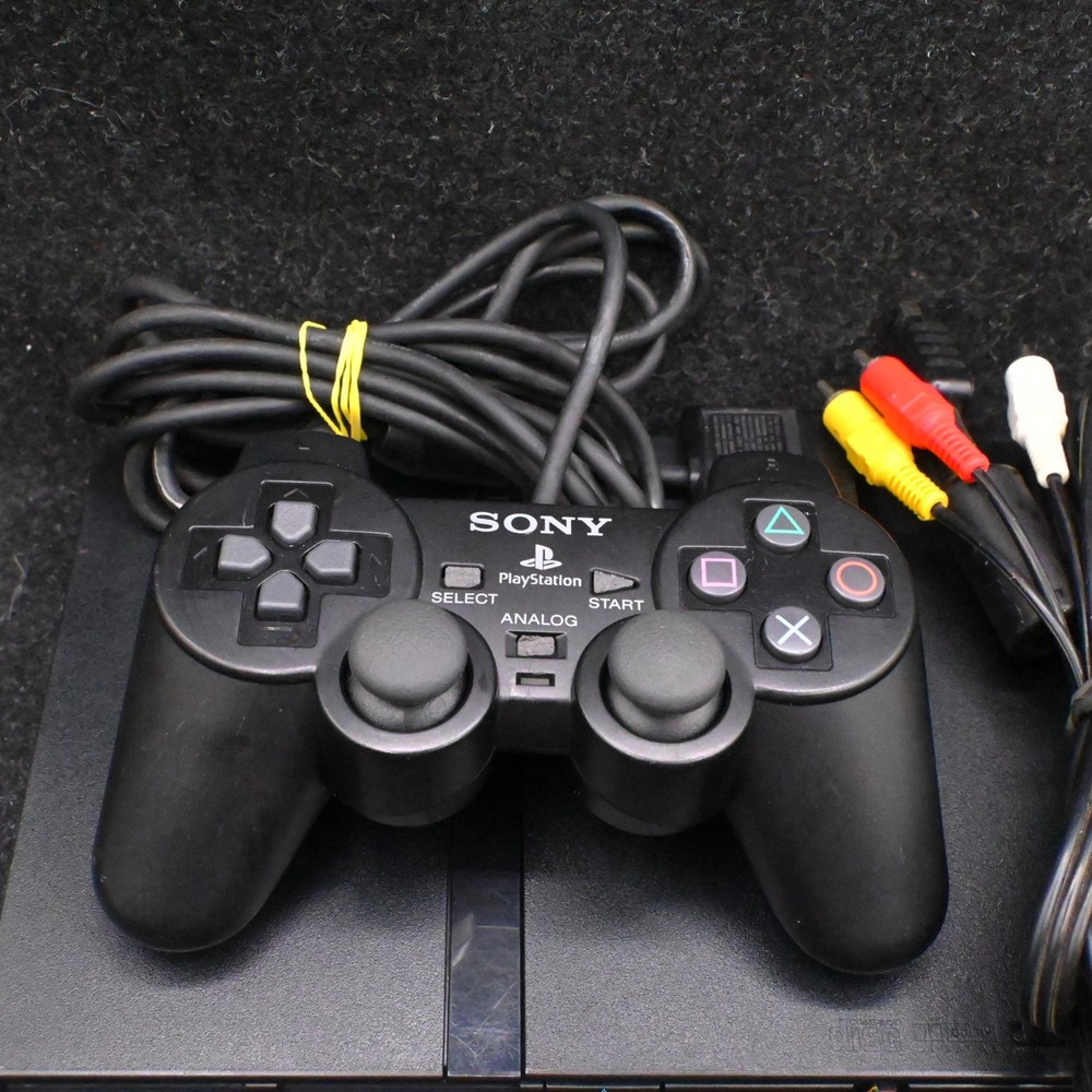 Sony PlayStation 2 PS2 Slim Console SCPH-79001 Black Tested Working + Controller