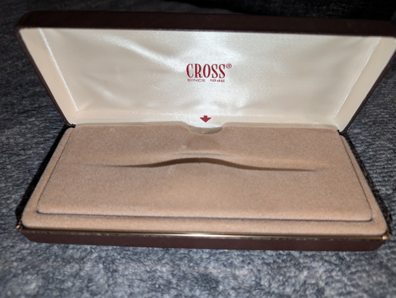 No Pen! CROSS 10K GOLD-FILLED ROLLED FOUNTAIN PEN Box & Inserts! 4506-M No Pen!