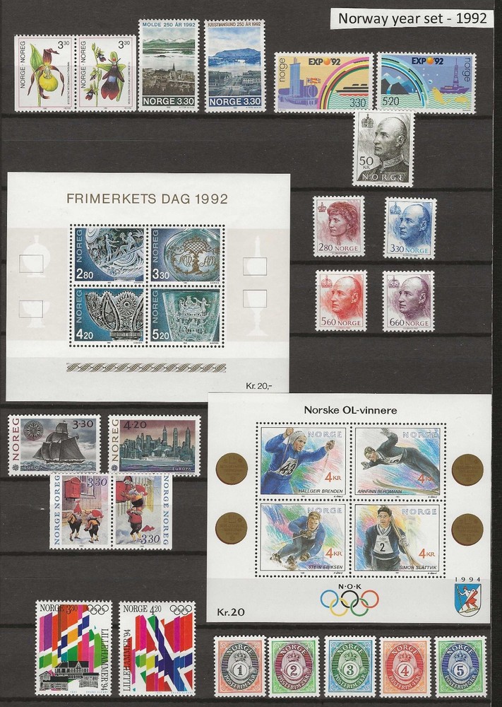 Norway 1992 year set MNH