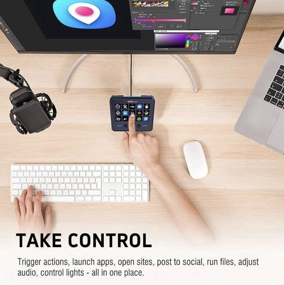 Stream dockStream Dock Streaming Console & Hub customizable LCD Macro keys Conte