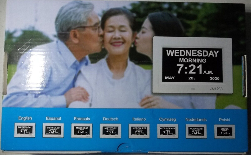 [Newest Version Digital Calendar Day Clock -Extra Large Impaired Vision