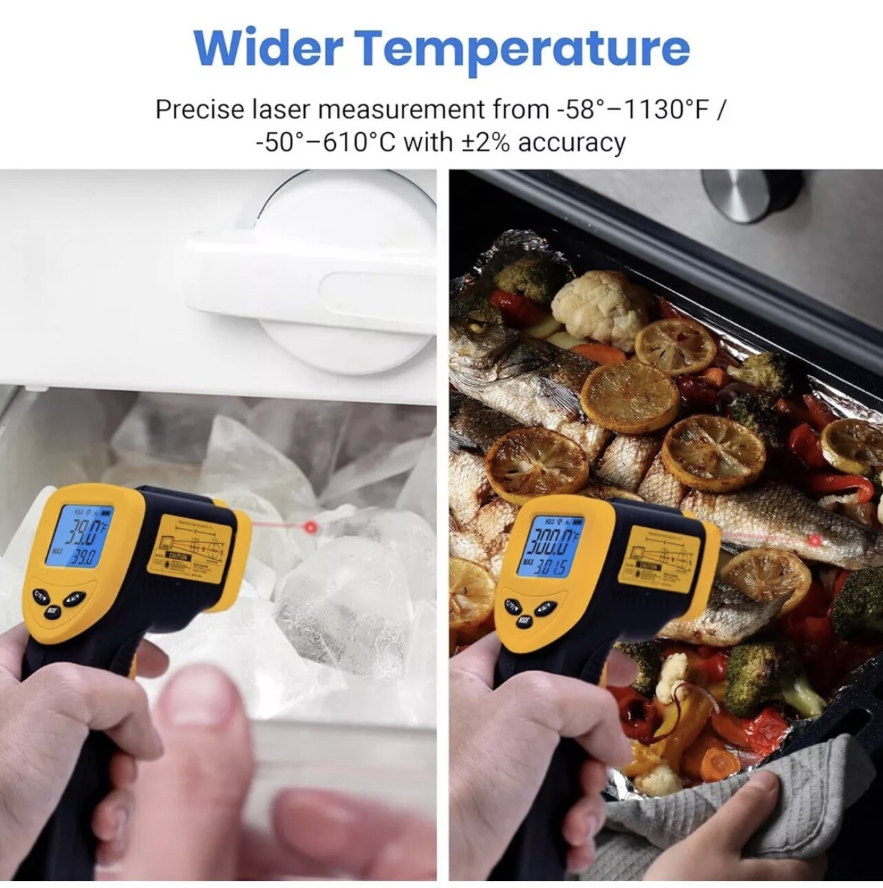 Etekcity Infrared Thermometer Laser Temperature Gun For Food BBQ Pizza Oven