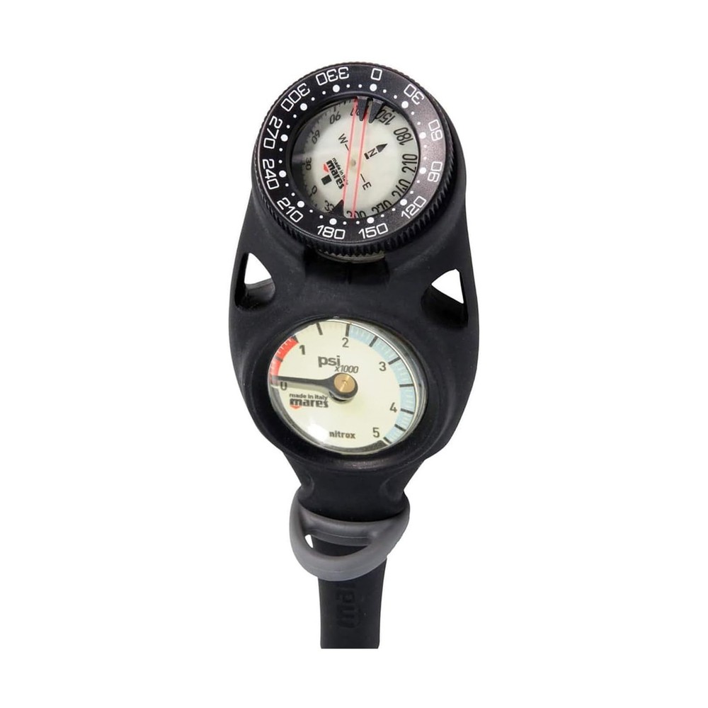 MARES Mission 2C Analog Console with Diving Pressure Gauge and Diving Compass