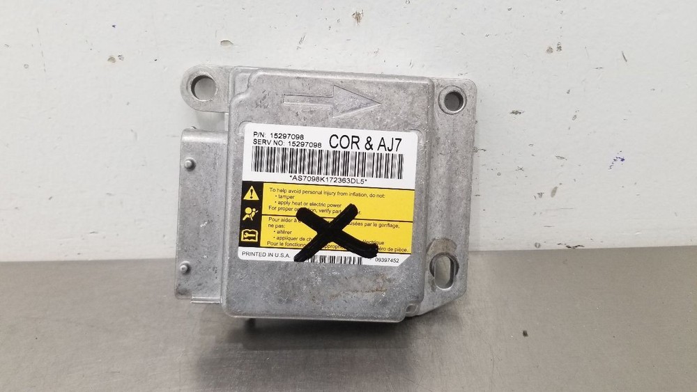 08 CHEVY CORVETTE C6 SRS CONTROL MODULE 15297098