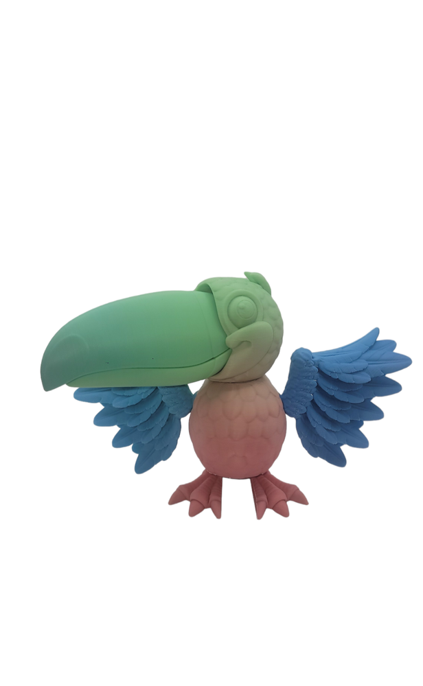3D Printed Toucan Toy Figurine