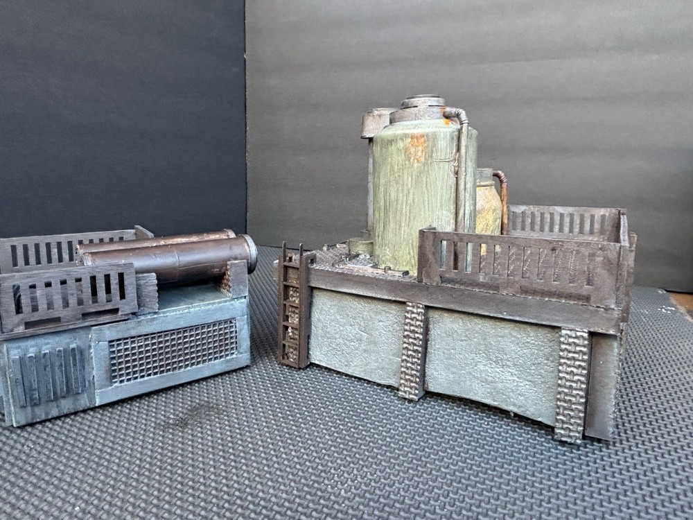 Tabletop terrain lot-sci fi refinery buildings