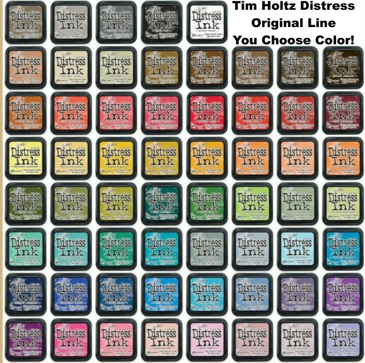 Ranger Tim Holtz Original DISTRESS Ink Pads- Single 3"x3" Ink Pad Color- U Pick!