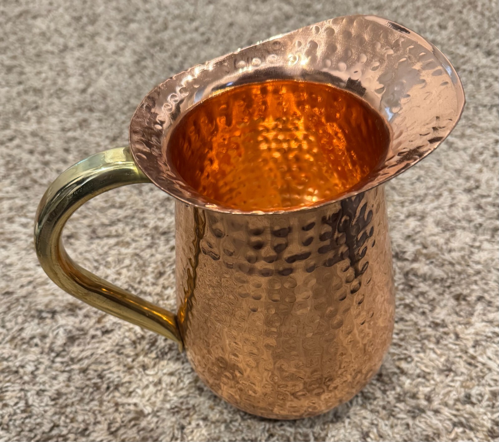 NEW Copper Water Pitcher Jug With Lid - 10" total height, 2000ml, 2L Capacity
