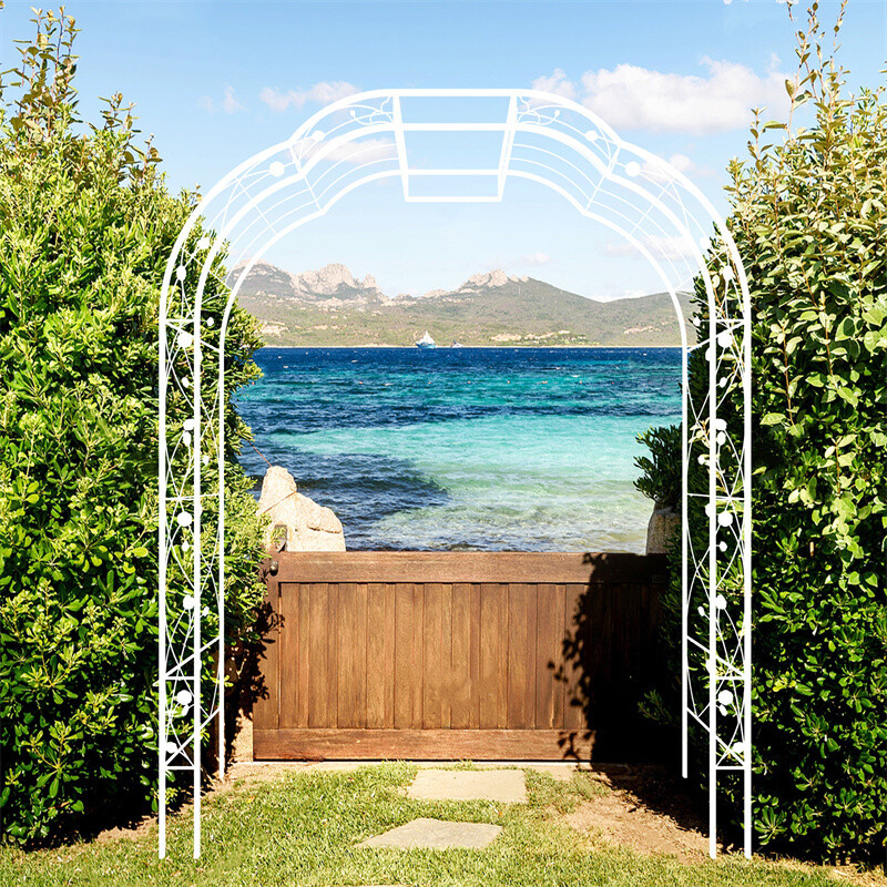 Metal Great Garden Arch Arbor for Climbing Rose Plants Outdoor Archway Trellis